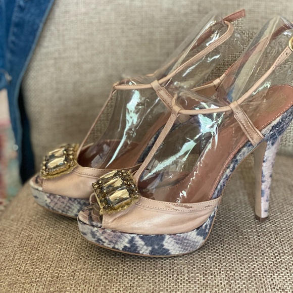 Vince Camuto Gem Python Pumps - Picture 1 of 5